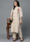 Aaivi Elegant Cotton self Striped Kurta Set